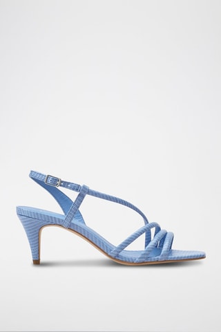 Sandales à talons en cuir Zhora Ciel