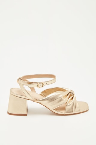 Sandálias de salto em couro Zoumia Platina
