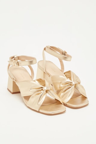 Sandálias de salto em couro Zoumia Platina