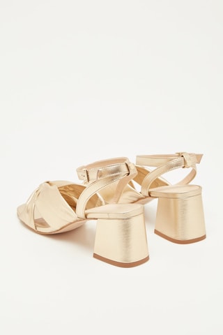 Sandálias de salto em couro Zoumia Platina