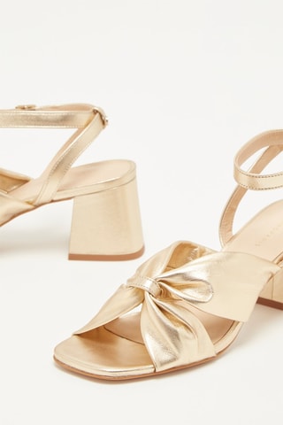 Sandálias de salto em couro Zoumia Platina