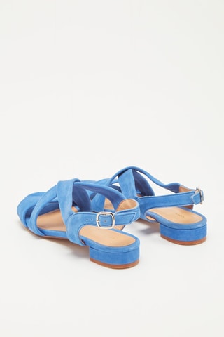 Sandálias em couro de cabra Vassio - Azul
