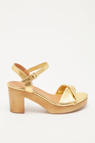 Sandálias de salto Vixi Dourado