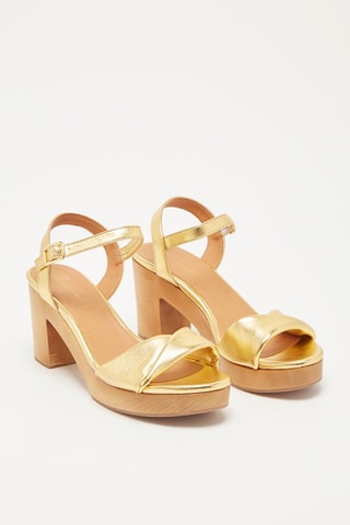 Sandálias de salto Vixi Dourado