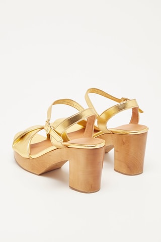 Sandálias de salto Vixi Dourado
