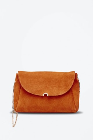 Mala a tiracolo em couro de vaca Anabel Laranja
