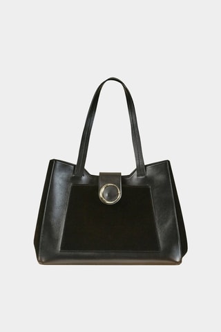 Mala em couro Leonie - Preto