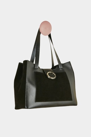 Mala em couro Leonie - Preto