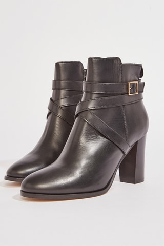 Botins de couro Velmina - Preto