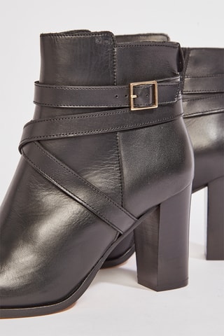 Botins de couro Velmina - Preto