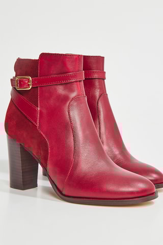 Botins de couro Vemille - Bordô