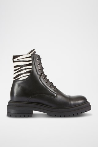 Botins de couro Verenice - Preto