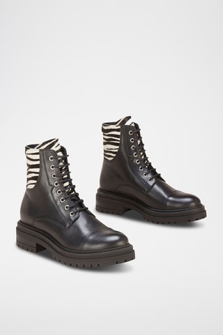 Botins de couro Verenice - Preto