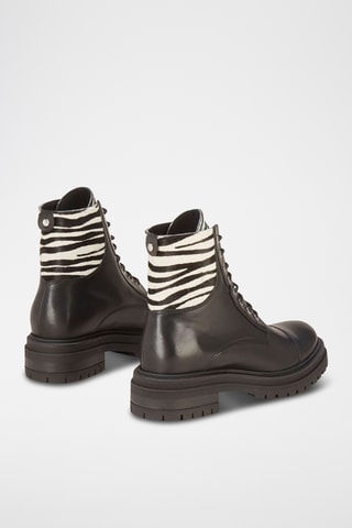 Botins de couro Verenice - Preto