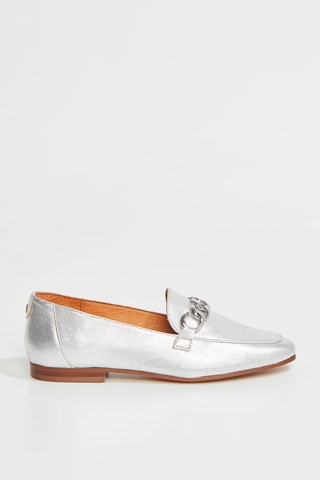 Mocassins em couro Veronea - Prateado