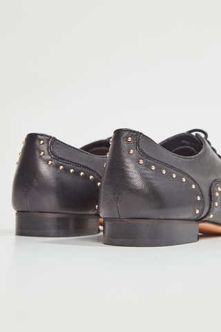 Richelieus em couro de cabra Viani - Preto