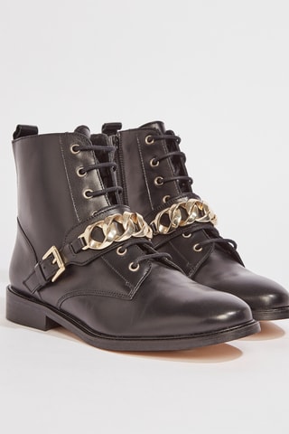 Botins em couro Vibo - Preto