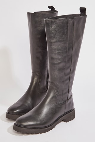 Botas em couro Vicceta - Preto