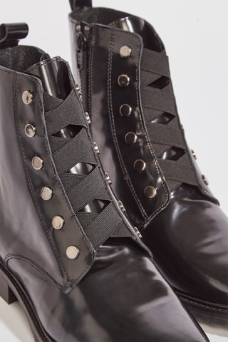 Botins em couro Vimie - Preto