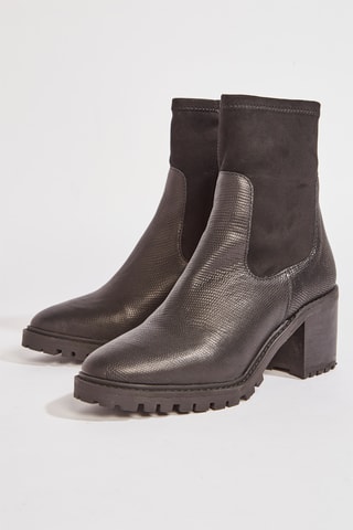 Botins em couro Voceta - Preto