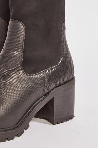 Botins em couro Voceta - Preto