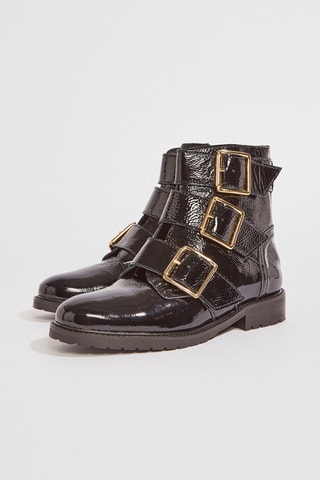 Botins em couro envernizado Vollina - Preto