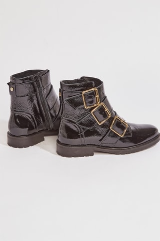 Botins em couro envernizado Vollina - Preto
