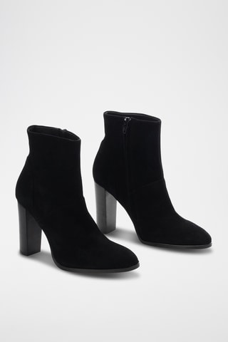 Botins em couro de cabra nobuck Wady - Preto