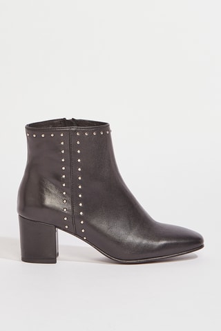 Botins em couro Wiley - Preto