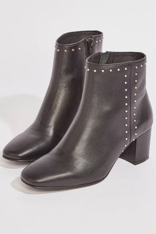 Botins em couro Wiley - Preto