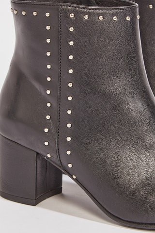 Botins em couro Wiley - Preto
