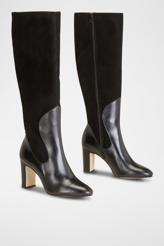 Botas em couro Zahira - Preto