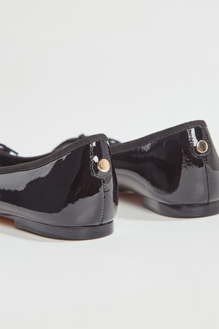Sabrinas de couro envernizadas Zalana - Preto