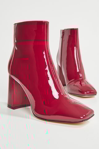 Botins em couro envernizado Zana - Bordô