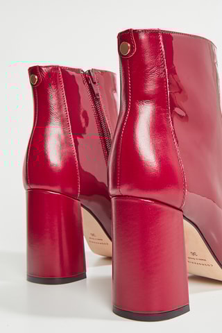 Botins em couro envernizado Zana - Bordô