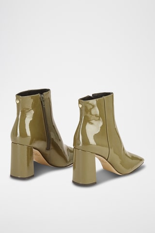 Botins em couro envernizado Zana - Caqui