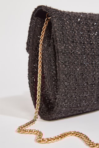 Mala a tiracolo em tweed Chijoux - Preto