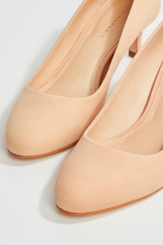 Sapatos de salto em nobuck Zelie - Nude