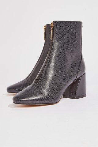 Botins em couro Zelina - Preto