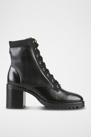 Botins em couro Zelmire - Preto
