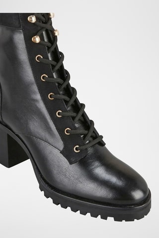 Botins em couro Zelmire - Preto