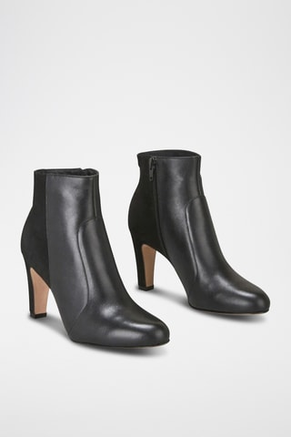 Botins em couro Zeloa - Preto