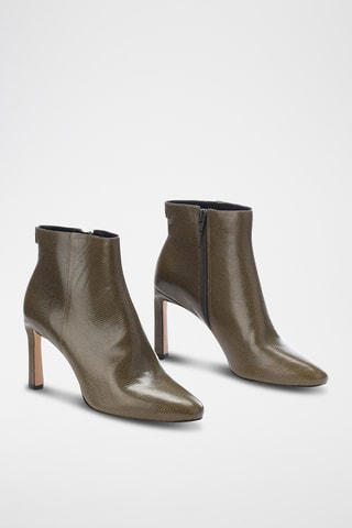 Bottines en cuir Zelori - Kaki
