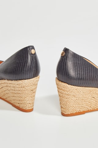 Sapatos de salto em couro Zenia - Preto