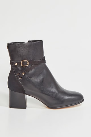 Botins em couro Zolana - Preto
