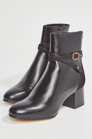 Botins em couro Zolana - Preto