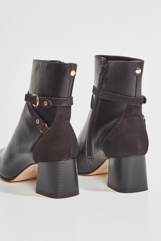 Botins em couro Zolana - Preto