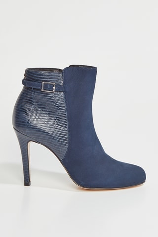 Bottines en cuir Zolira - Bleu marine