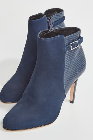 Bottines en cuir Zolira - Bleu marine