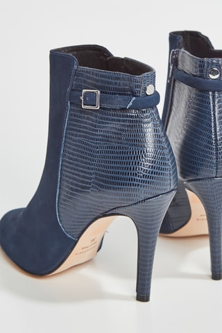 Bottines en cuir Zolira - Bleu marine